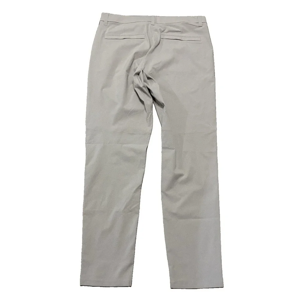 Lululemon Mens 33 ABC Slim Fit Trouser Woven Air Light Khaki Stretch Preppy